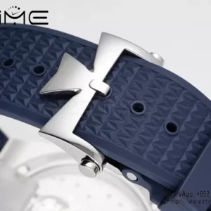 VC Overseas 4500V SS ZF 1:1 Best Edition Blue Dial on Blue Rubber Strap A5100 - Super Clone Watch | 1:1 Best Version