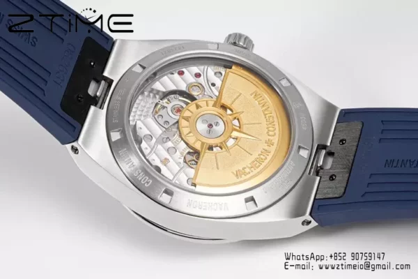 VC Overseas 4500V SS ZF 1:1 Best Edition Blue Dial on Blue Rubber Strap A5100 - Super Clone Watch | 1:1 Best Version
