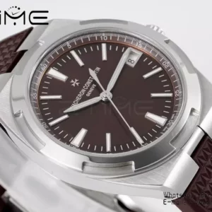 VC Overseas 4500V SS ZF 1:1 Best Edition Quadrante marrone su cinturino in gomma marrone A5100 - Orologio super clone | 1:1 Best Version