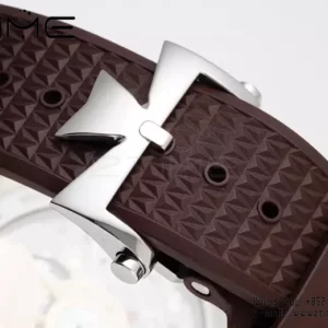 VC Overseas 4500V SS ZF 1:1 Best Edition Quadrante marrone su cinturino in gomma marrone A5100 - Orologio super clone | 1:1 Best Version