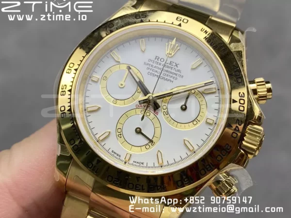 Rolex Daytona 126508 QF 1:1 Best Edition White Dial SH4131 V6 (Gain Weight) - Super Clone Watch | 1:1 Best Version