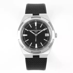 VC Overseas 4500V SS ZF 1:1 Best Edition Black Dial on Black Rubber Strap A5100 - Super Clone Watch | 1:1 Best Version