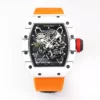 RICHARD MILLE RM35-01 White Carbon BBR Factory Best Edition Orange Nylon Strap - Super Clone Watch | 1:1 Best Version