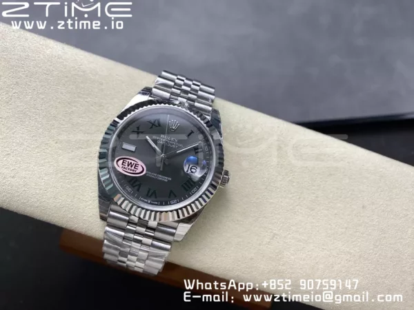 Rolex DateJust 41 126334 EWE Factory 1:1 Best Edition Roman Dial on Jubilee Bracelet A3235 - Super Clone Watch | 1:1 Best Version