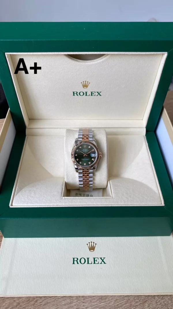 Rolex DateJust SS/RG 31mm 278271 A+ Factory 1:1 Best Edition Green Diamond Dial - Super Clone Watch | 1:1 Best Version