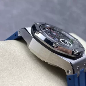 AP ロイヤルオーク オフショア シューマッハ 26568 TKF ベストエディション グレー/ブルーダイアル ブルーラバーストラップ A3126 - スーパークローンウォッチ｜1:1 ベストバージョン
