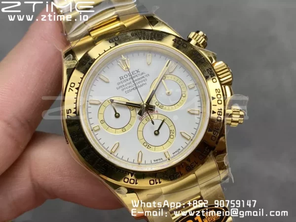 Rolex Daytona 126508 QF 1:1 Best Edition White Dial SH4131 V6 (Gain Weight) - Super Clone Watch | 1:1 Best Version