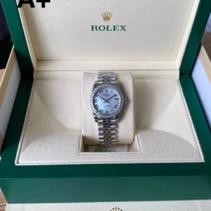 Rolex DateJust 31mm 278384 A+ Factory 1:1 Best Edition MOP Roman Dial on Diamond Bezel DD2824 - Super Clone Watch | 1:1 Best Version