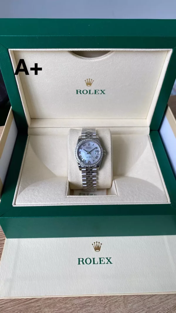 Rolex DateJust 31mm 278384 A+ Factory 1:1 Best Edition MOP Roman Dial on Diamond Bezel DD2824 - Super Clone Watch | 1:1 Best Version