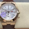 VC Overseas 41mm RG 7920V GR Factory 1:1 Best Edition White Dial Brown Leather Strap - Super Clone Watch | 1:1 Best Version