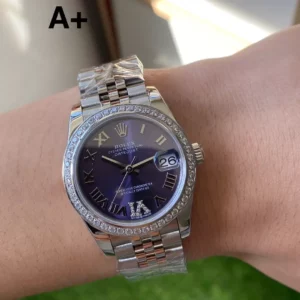 Rolex DateJust 31mm 278384 A+ Factory 1:1 Best Edition Purple Dial on Diamond Bezel DD2824 - Super Clone Watch | 1:1 Best Version