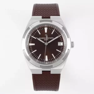 VC Overseas 4500V SS ZF 1:1 Best Edition Brown Dial on Brown Rubber Strap A5100 - Super Clone Watch | 1:1 Best Version