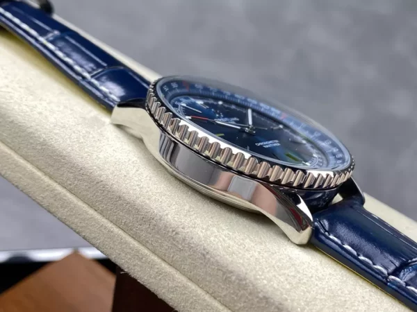 Breitling Navitimer Automatic 41mm SS BLSF Blue Dial on Blue Leather Strap A2824 V2 - Super Clone Watch | 1:1 Best Version