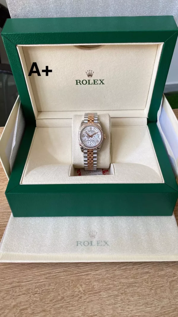 Rolex DateJust SS/RG 31mm 278381 A+ Factory 1:1 Best Edition Floral Dial Diamond Bezel - Super Clone Watch | 1:1 Best Version