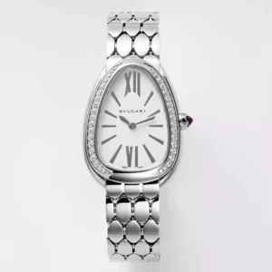 Bvlgari Serpenti Seduttori Watch SS 103361 BVF 1:1 Best Edition White Dial Diamonds Bezel - Super Clone Watch | 1:1 Best Version