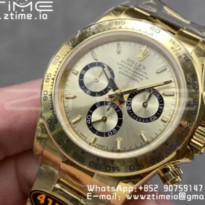 Rolex Daytona 126508 QF 1:1 Best Edition YG Dial SH4131 V6 (Gain Weight) - Super Clone Watch | 1:1 Best Version