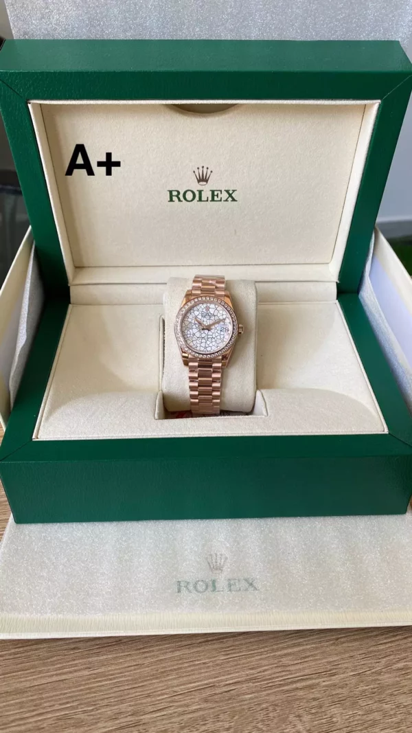 Rolex DateJust RG 31mm 278285 A+ Factory 1:1 Best Edition Floral Dial Diamond Bezel - Super Clone Watch | 1:1 Best Version