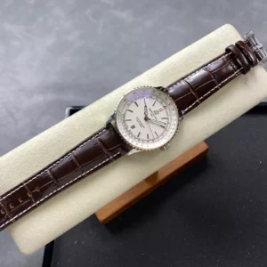 Breitling Navitimer Automatic 41mm SS BLSF Ice White Dial on Brown Leather Strap A2824 V2 - Super Clone Watch | 1:1 Best Version