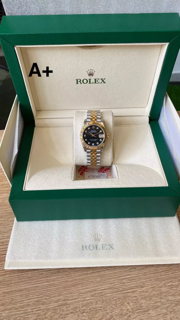 Rolex DateJust SS/YG 31mm 278273 A+ Factory 1:1 Best Edition Black MOP Diamond Dial - Super Clone Watch | 1:1 Best Version
