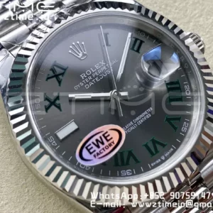 Rolex DateJust 41 126334 EWE Factory 1:1 Best Edition Roman Dial on Jubilee Bracelet A3235 - Super Clone Watch | 1:1 Best Version