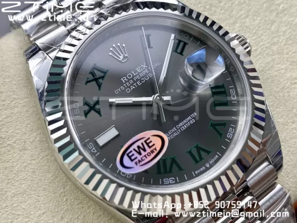 Rolex DateJust 41 126334 EWE Factory 1:1 Best Edition Roman Dial on Jubilee Bracelet A3235 - Super Clone Watch | 1:1 Best Version