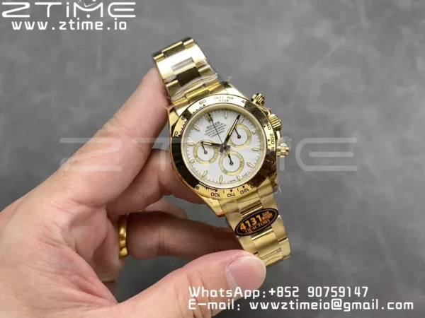 Rolex Daytona 126508 QF 1:1 Best Edition White Dial SH4131 V6 (Gain Weight) - Super Clone Watch | 1:1 Best Version