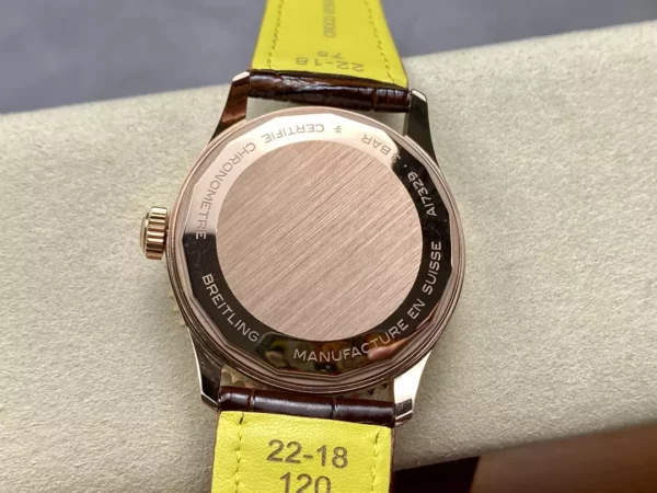 Breitling Navitimer Automatic 41mm RG BLSF White Dial on Brown Leather Strap A2824 V2 - Super Clone Watch | 1:1 Best Version