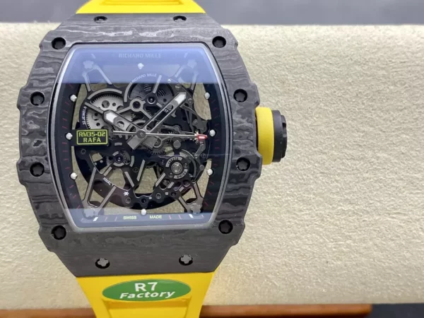 RICHARD MILLE RM035-02 NTPT R7 Factory 1:1 Best Edition  Yellow Rubber Strap - Super Clone Watch | 1:1 Best Version