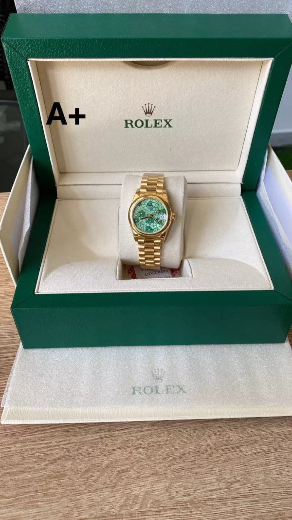 Rolex DateJust YG 31mm 278248 A+ Factory 1:1 Best Edition Green Floral  Dial - Super Clone Watch | 1:1 Best Version