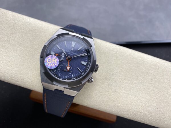 VC Overseas 41mm 7910V GR Factory 1:1 Best Edition Blue Dial Blue Braided Strap - Super Clone Watch | 1:1 Best Version
