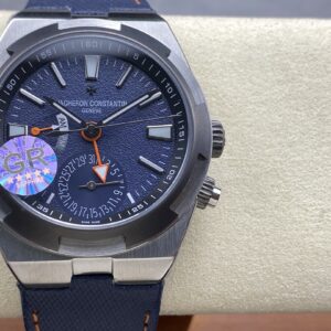 VC Overseas 41mm 7910V GR Factory 1:1 Best Edition Blue Dial Blue Braided Strap - Super Clone Watch | 1:1 Best Version