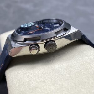VC Overseas 41mm 7910V GR Factory 1:1 Best Edition Blue Dial Blue Braided Strap - Super Clone Watch | 1:1 Best Version