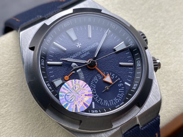 VC Overseas 41mm 7910V GR Factory 1:1 Best Edition Blue Dial Blue Braided Strap - Super Clone Watch | 1:1 Best Version