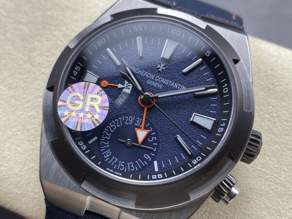 VC Overseas 41mm 7910V GR Factory 1:1 Best Edition Blue Dial Blue Braided Strap - Super Clone Watch | 1:1 Best Version