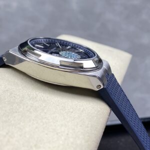 VC Overseas 41mm 7900V GR Factory 1:1 Best Edition Blue Dial Blue Rubber Strap - Super Clone Watch | 1:1 Best Version
