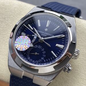 VC Overseas 41mm 7900V GR Factory 1:1 Best Edition Blue Dial Blue Rubber Strap - Super Clone Watch | 1:1 Best Version