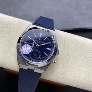 VC Overseas 41mm 7900V GR Factory 1:1 Best Edition Blue Dial Blue Rubber Strap - Super Clone Watch | 1:1 Best Version