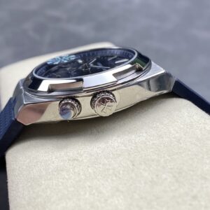 VC Overseas 41mm 7900V GR Factory 1:1 Best Edition Blue Dial Blue Rubber Strap - Super Clone Watch | 1:1 Best Version