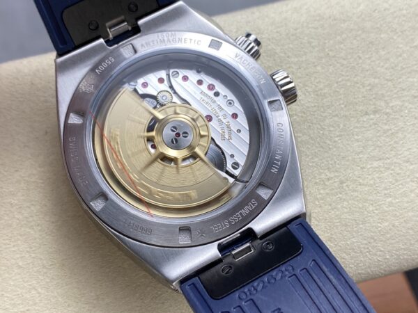 VC Overseas 41mm 7900V GR Factory 1:1 Best Edition Blue Dial Blue Rubber Strap - Super Clone Watch | 1:1 Best Version