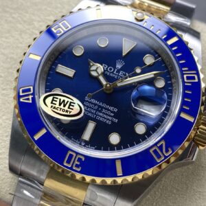 Rolex Submariner 41mm 126613 LB Blue Ceramic EWEF 1:1 Best Edition on SS/YG Bracelet A3235 - Super Clone Watch | 1:1 Best Version