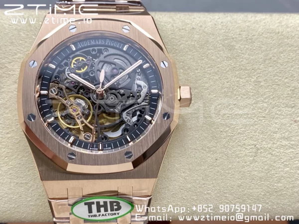AP Royal Oak 41mm Skeleton 15407 RG THB Factory 1:1 Best Edition A3132 V2 - Super Clone Watch | 1:1 Best Version