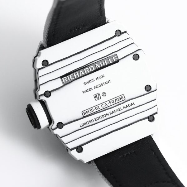 RICHARD MILLE RM35-01 White Carbon BBR Factory Best Edition White Nylon Strap - Super Clone Watch | 1:1 Best Version