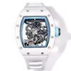 Richard Mille RM055 White Ceramic RMF 1:1 Best Edition on White Rubber Strap - Super Clone Watch | 1:1 Best Version