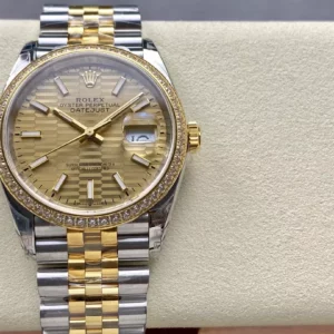 Rolex DateJust 36 126283 SS/YG VS Factory 1:1 Best Edition YG Textured - Super Clone Watch | 1:1 Best Version