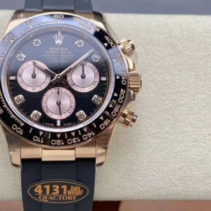 Rolex Daytona 126515 QF Factory 1:1 Best Edition Black/RG Diamonds Dial  V6 (Weighted) - Super Clone Watch | 1:1 Best Version