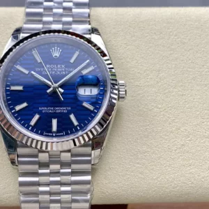 Rolex DateJust 36 SS 126234 VS Factory 1:1 Best Edition Blue Textured Dial - Super Clone Watch | 1:1 Best Version