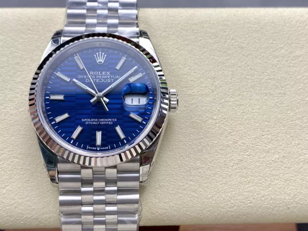 Rolex DateJust 36 SS 126234 VS Factory 1:1 Best Edition Blue Textured Dial - Super Clone Watch | 1:1 Best Version