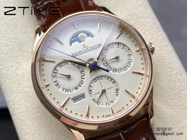 JL Master Ultra Thin Perpetual Calendar RG 1302520 GR Factory Best Edition White Dial - Super Clone Watch | 1:1 Best Version