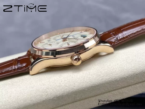 JL Master Ultra Thin Perpetual Calendar RG 1302520 GR Factory Best Edition White Dial - Super Clone Watch | 1:1 Best Version