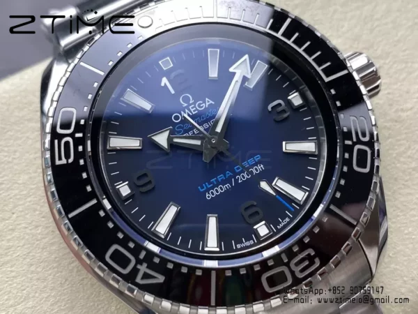 Omega Seamaster 6000M Ultra Deep SS VRF 1:1 Best Edition Summer Blue Dial - Super Clone Watch | 1:1 Best Version